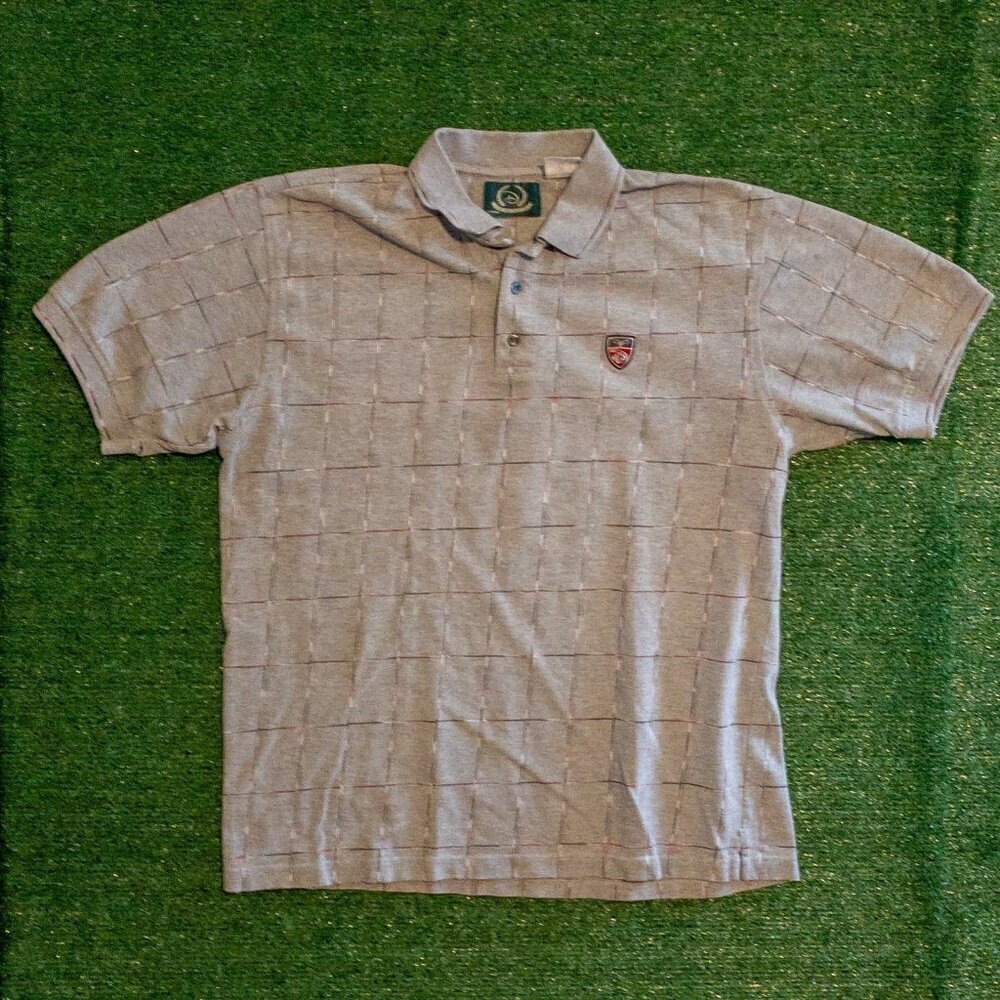 VINTAGE DISNEY GOLF COLLECTION MENS POLO GRAY SHORT SLEEVE CASUAL SHIRT SIZE L